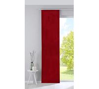Gardinenbox Milano Blackout Curtain Panel Curtain Sliding Curtain Velvet Opaque Blackout Panel Carrier Weight Bar 100% Polyester Red 245 x 60 cm H x W