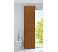 Gardinenbox Milano Blackout Panel Curtain Sliding Curtain Velvet Opaque Blackout Panel Carrier Weighted Bar 100% Polyester Mustard H 245 x W 60 cm