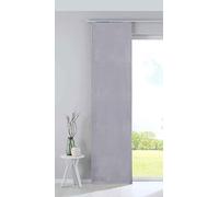 Gardinenbox Milano Blackout Panel Curtain Sliding Curtain Velvet Opaque Blackout Panel Weight Bar 100% Polyester Grey H 245 x W 60 cm