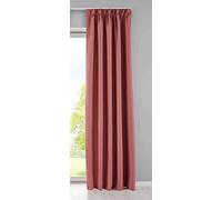 Gardinenbox NewYork Opaque Curtain Concealed Loops Dusky Pink H x W 245 x 295 cm Pack of 1 Thermal Blackout Curtain Soundproofing Oeko-Tex Ruffle Tape Tieback 202020610