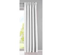 Gardinenbox Newyork Opaque Curtain Concealed Loops White H x W 245 x 295 cm Pack of 1 Thermal Blackout Curtain Soundproofing Oeko-Tex Ruffle Tape Tieback 202020610