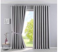 Gardinenbox Newyork Opaque Curtains, Grey, H x W 225 x 295 cm, Pack of 2, Thermal Curtains, Blackout Curtain, Blackout Eyelets, Sound-Insulating, Oeko-Tex UV Protection, Tiebacks, 201920600-2
