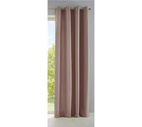 Gardinenbox Palermo 10000265 Opaque Curtain Matt Translucent with Eyelets and Tie Backs Decorative Curtain H x W 225 x 140 cm Taupe