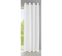 Gardinenbox Palermo 10000265 Opaque Curtain with Eyelets and Tiebacks Decorative Curtain H x W 175 x 140 cm White