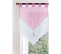 Gardinenbox Panel Curtain H x W 90 x 60 cm Pink Gera Double Layer Voile Loops Panel Hanger Panneaux 2023710