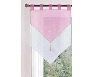 Gardinenbox Panel Curtain H x W 90 x 60 cm Pink Gera Double Layer Voile Loops Panel Hanger Panneaux 2023710