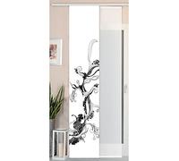 Gardinenbox panel, curtain panel, polyester, flower tattoo, 245 x 45 cm, 2 units
