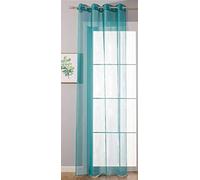 Gardinenbox Plain 20332-cn Eyelet Curtain 175 x 140 cm Turquoise Eyelet Curtain with Eyelets for Living Room