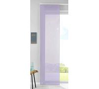Gardinenbox Set of 1 Sliding Curtain Panel Curtain Voile Complete with Panel Weight Bar 100% Polyester Lilac H 245 x W 60 cm