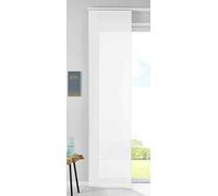 Gardinenbox Set of 1 Sliding Curtain Panel Curtain Voile H x W 245 x 60 cm White Complete with Panel Carrier Weighted Bar
