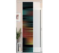 Gardinenbox Sliding curtain, panel curtain, wild silk look and voile panel, polyester, square, 245 x 45 cm, 2 units