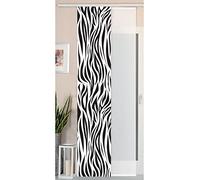 Gardinenbox Zebra Box Sliding/Panel Curtain Silk Effect Polyester and Voile Panel Curtains 245 x 45 cm 2 Units