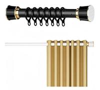 Gardinense Without Drilling 40 500cm Adjustable Tension Rod for Shower Curtain Extendable Ø3m Stainless Steel Curtain Rod for Bathroom and Kitchen (Black 310 400cm)