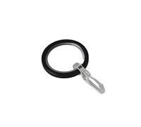 Gardinia Curtain Rings Metal Black Matt Inner Diameter 27.5 mm Outer Diameter 34 mm Width 4 mm 10