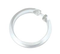 GARDINIA 10 x Transparent Plastic Curtain Rings for Curtain Rods and Tension Rods with Inner Diameter 48 mm