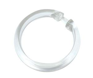 GARDINIA 10 x Transparent Plastic Curtain Rings for Curtain Rods and Tension Rods with Inner Diameter 48 mm