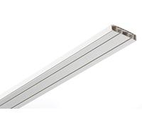 Gardinia 2-Track Curtain Rod, White, 240 x 3.75 x 1.5 cm, 32555