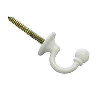 Gardinia Set of 2 Baroque Curtain Tie Hooks 3cm Length Metal White