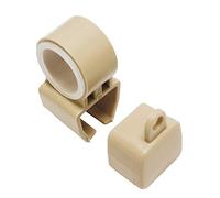 Gardinia 2 x Beige Plastic U Rail End Caps Holder