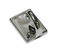 Gardinia 2 x Self Adhesive Curtain Tie Hooks for Tying and Draping Light Curtain Fabric Length 2.5cm Plastic Chrome