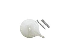 Gardinia 2 x White Aluminium Curtain Rail Ceiling Support 2 Track