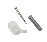 GARDINIA 2 x White Aluminium Curtain Track Ceiling Support Brackets 1 Track Not Applicable