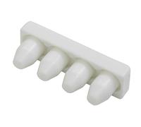 Gardinia 2 x White Plastic 1 Track Aluminium Curtain Track End Caps