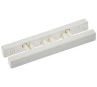 Gardinia 2 x White Plastic 2 Track Aluminium Curtain Track End Caps