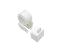 Gardinia 2 x White Plastic U-Brail End Caps Holder