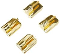 Gardinia 4 x Adhesive Hooks for Curtain Rods with Steel Pin Self Adhesive Height 11 mm Brass