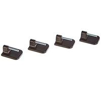 Gardinia Adhesive Hooks for Curtain Rod Height Brown, ABS, Höhe 11 mm