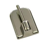 Gardinia Adhesive Hooks for Curtain Rods Height Chrome, ABS, Höhe 11 mm