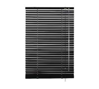 GARDINIA Aluminium Venetian Blind, Privacy Screen, Sun Protection, Glare Protection, Wall and Ceiling Mounting, Aluminium Venetian Blind, Black, 80 x 175 cm