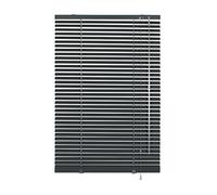 Gardinia Aluminium Venetian Blinds, Visibility, Light and Glare Protection, Wall and Ceiling Mounting, Mounting Kit Included, Aluminium Venetian Blinds, Slate Grey, 120 x 175 cm (WxH)