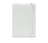 Gardinia Aluminium Venetian Blinds, Visibility, Light and Glare Protection, Wall and Ceiling Mounting, Mounting Kit Included, Aluminium Venetian Blinds, White, 130 x 175 cm (WxH)