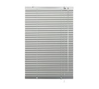 Gardinia Aluminium Venetian Blinds, Visibility, Light and Glare Protection, Wall and Ceiling Mounting, Mounting Kit Included, Aluminium Venetian Blinds, Silver, 130 x 175 cm (WxH)