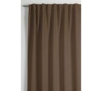 Gardinia Blackout Curtain with Integrated Curtain Tape, Opaque, Sound-Absorbing, Dimout, Taupe, 140 x 245 cm