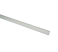 Gardinia Bottom Profile for Screwing on Panel Curtains Atlanta with Adhesive Strips Aluminium 60 cm Silver