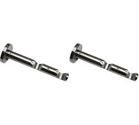 Gardinia Bracket Ø 20 mm 8/6, Metal Stainless Steel Finish, 8 x 8 x 0.02 cm (Pack of 2)