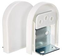 Gardinia Bracket for Roller Blinds, 2-Pack, Includes White Decorative Caps, Ceiling, Wall Or Recess Fitting, Plastic/Metal, 6996