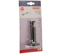 GARDINIA 1 Rail Open Metal Mounting Plate Curtain Pole Bracket All Fixings Included Chicago Series 20mm Diameter Black (Pack of 1)