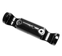 Gardinia Ceiling Bracket Adapter for Curtain Rods, 2-Rod Holder, Open, Mounting Kit Included, 20 mm Diameter, Black