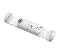 Gardinia Ceiling Bracket Adapter for Curtain Rods, 2-Rod Holder, Open, Mounting Kit Included, 20 mm Diameter, White