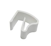 Gardinia Clamp Holder, Plastic Metal, White, Nicht zutreffend