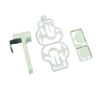 Gardinia Clamp support for curtain rods/café house rods, white, steel, applicable, 2