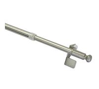 Gardinia Clamping Rod, Rotating Bar, Drill- and Screw-less Assembly, Press&Go Filigrano Ball, 8/10 mm Diameter, 80-110 cm Long, Metal, Stainless Steel Finish