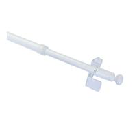Gardinia Clamping Rod, Rotating Bar, Drill- and Screw-less Assembly, Press&Go Filigrano Ball, 8/10 mm Diameter, 80-110 cm Long, Metal, White