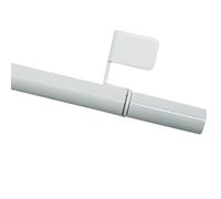 Gardinia Clamping Rod, Rotating Bar, Drill- and Screw-less Assembly, Press&Go Filigrano Cylinder, 8/10 mm Diameter, 50-80 cm Long, Metal, White