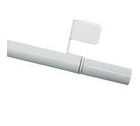Gardinia Clamping Rod, Rotating Bar, Drill- and Screw-less Assembly, Press&Go Filigrano Cylinder, 8/10 mm Diameter, 80-110 cm Long, Metal, White