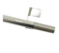 Gardinia Clamping Rod, Rotating Bar, Drill- and Screw-less Assembly, Press&Go Filigrano Cylinder, 8/10 mm Diameter, 30-50 cm Long, Metal, Stainless Steel Finish